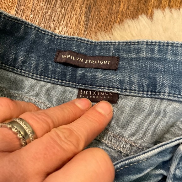 NYDJ Marilyn Straight Denim Jeans Size 14 Womens Medium Wash Lift Tuck Technolog - Picture 4 of 12